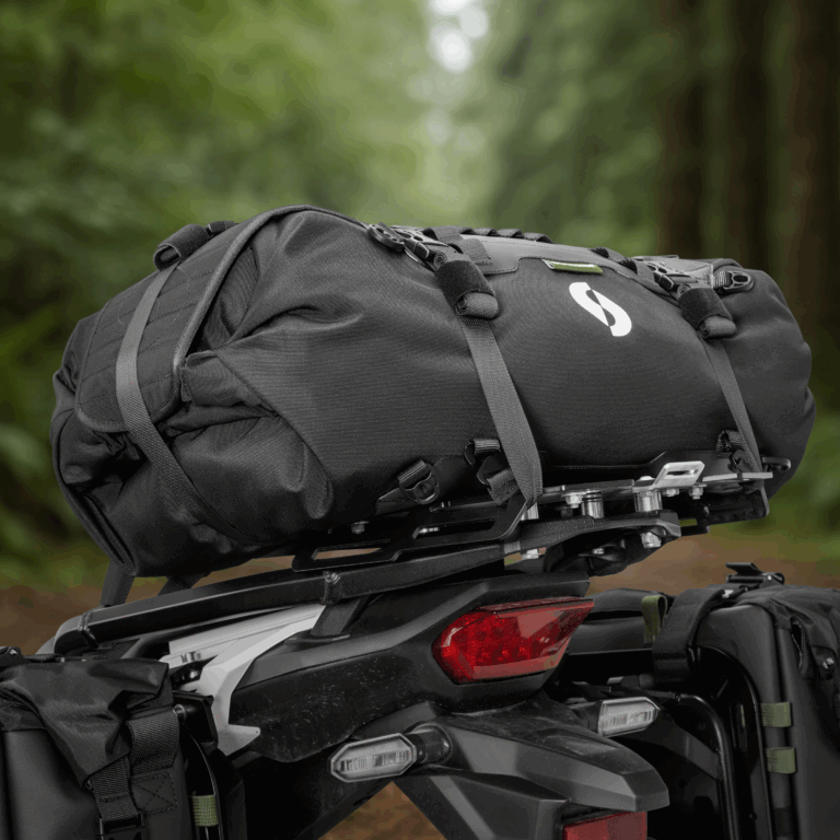 UB40 Hecktasche montiert auf Motorrad